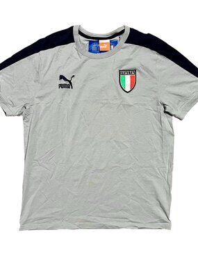 Puma Italia Campion Del Mondo 1982 Gray Soccer/Futbol T-Shirt, Men's Large